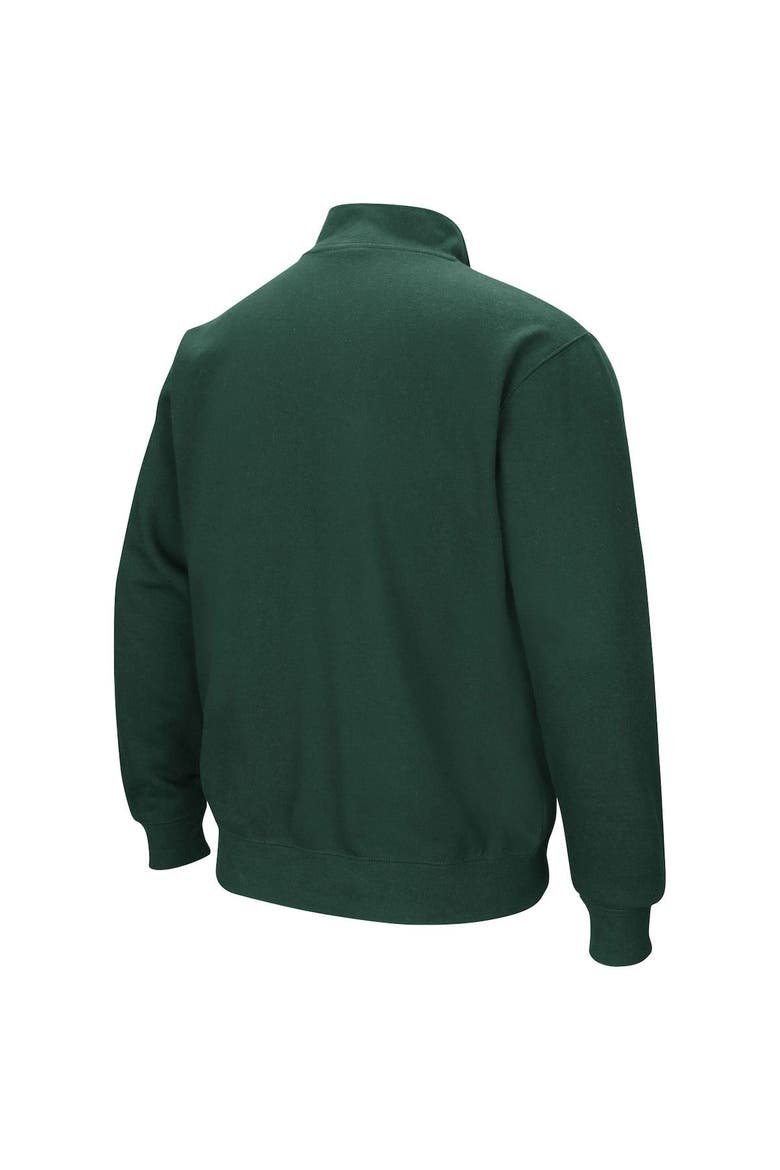 Men's Colosseum Green Baylor Bears Tortugas Quarter-Zip Sweatshirt, Alternate, color, Green