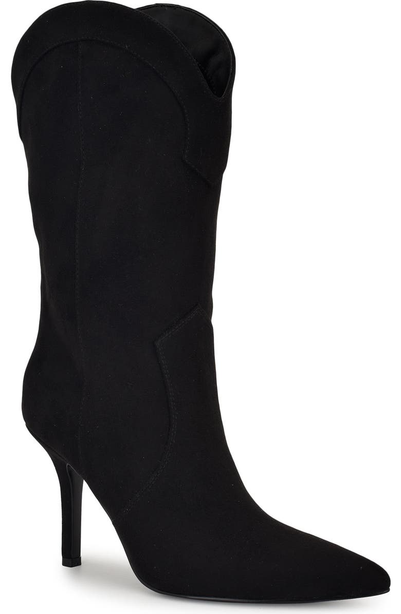 Nine West Grasy Western Boot, Main, color, Blk02