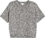 Nordstrom Marled Knit Short Sleeve Sweater