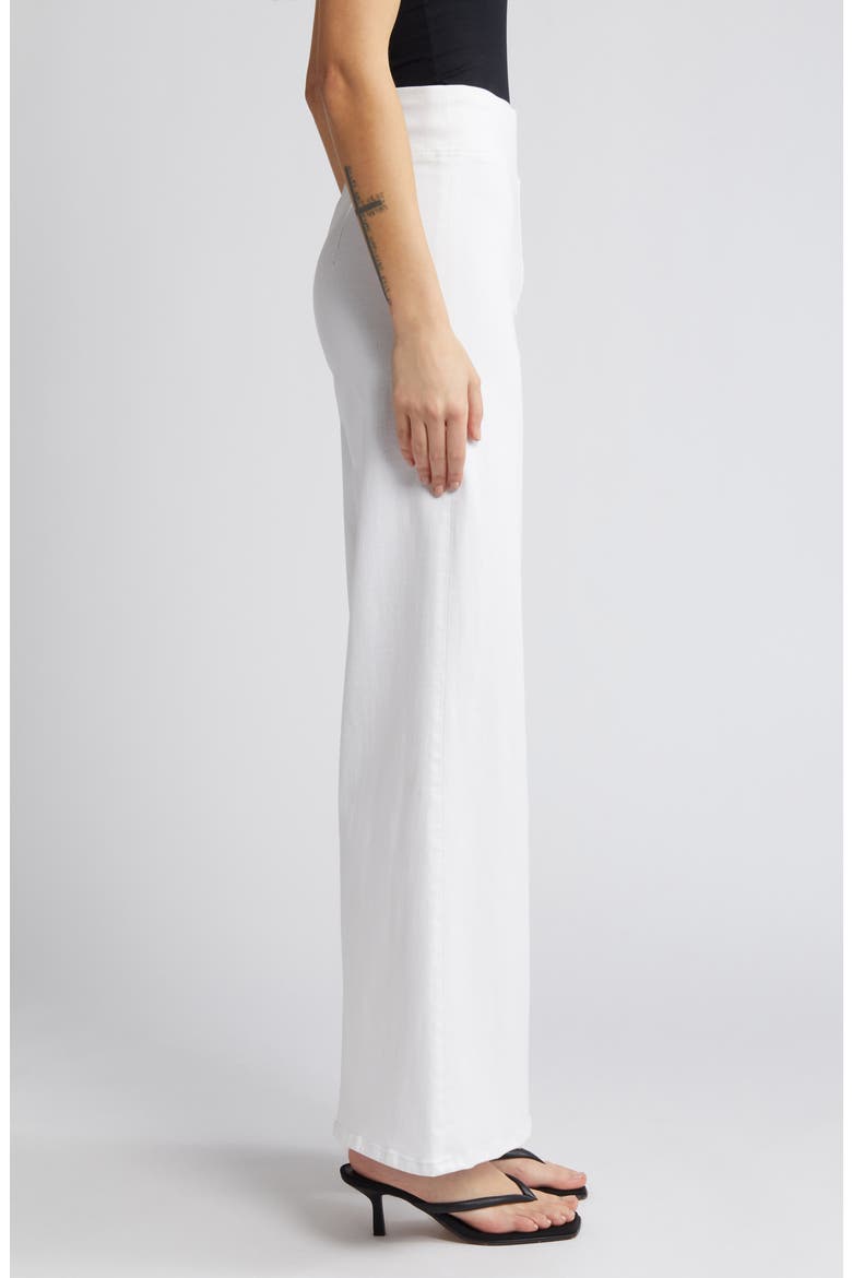 Jetset Wide Leg Flare Pull-On Jeans, Alternate, color, WHITE