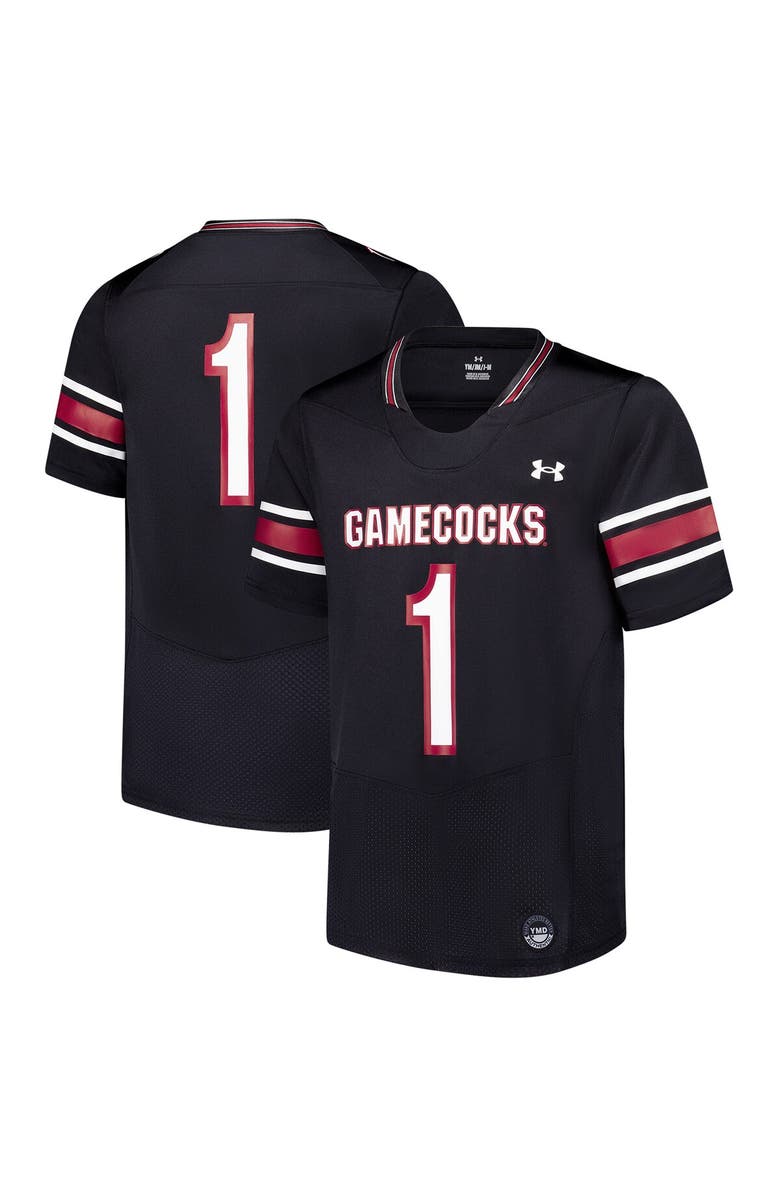 Under Armour Youth Under Armour #1 Black South Carolina Gamecocks Replica Football Jersey, Main, color, Black
