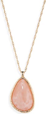 NORDSTROM RACK Classic Color Stone Pendant Necklace