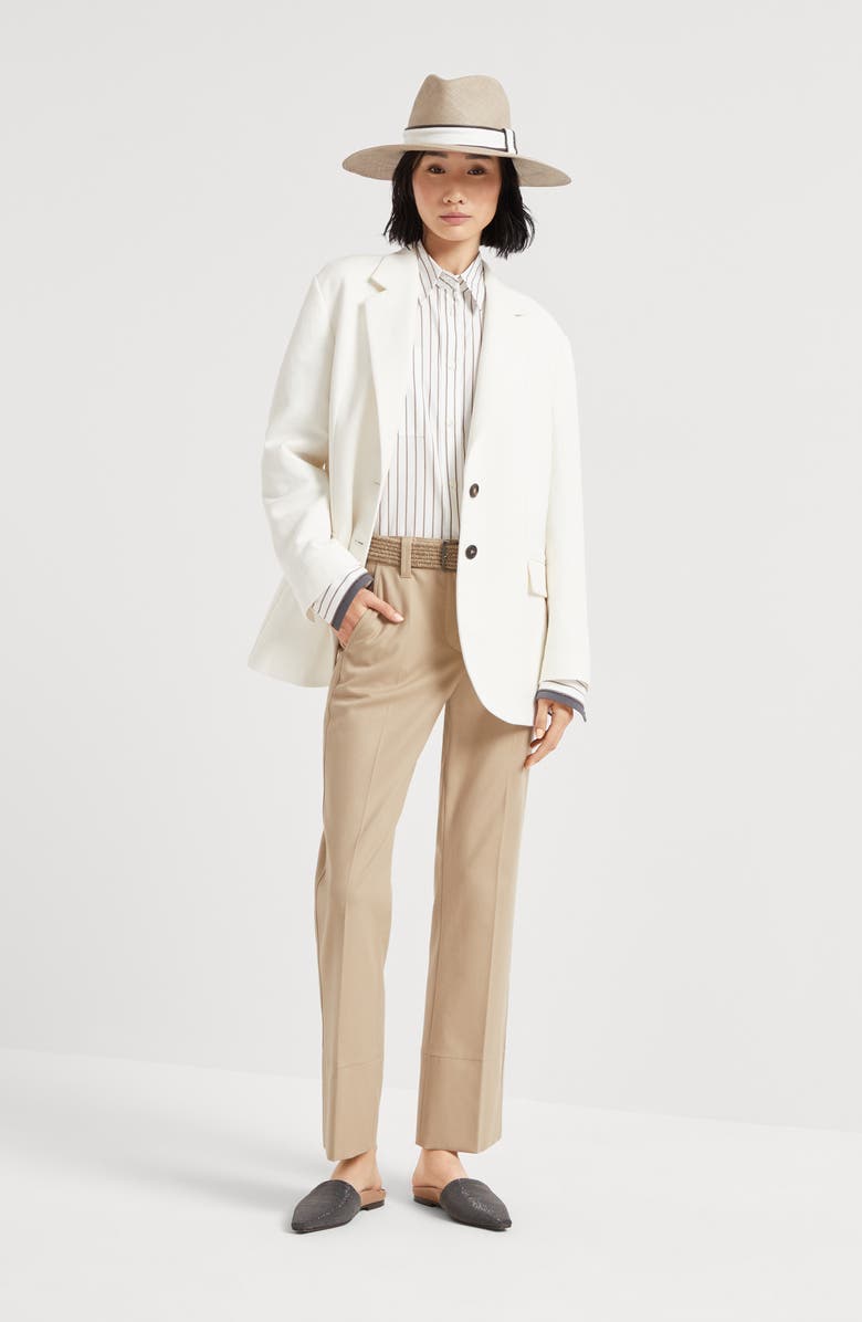 Brunello Cucinelli Kickflare Cigarette trousers, Alternate, color, 