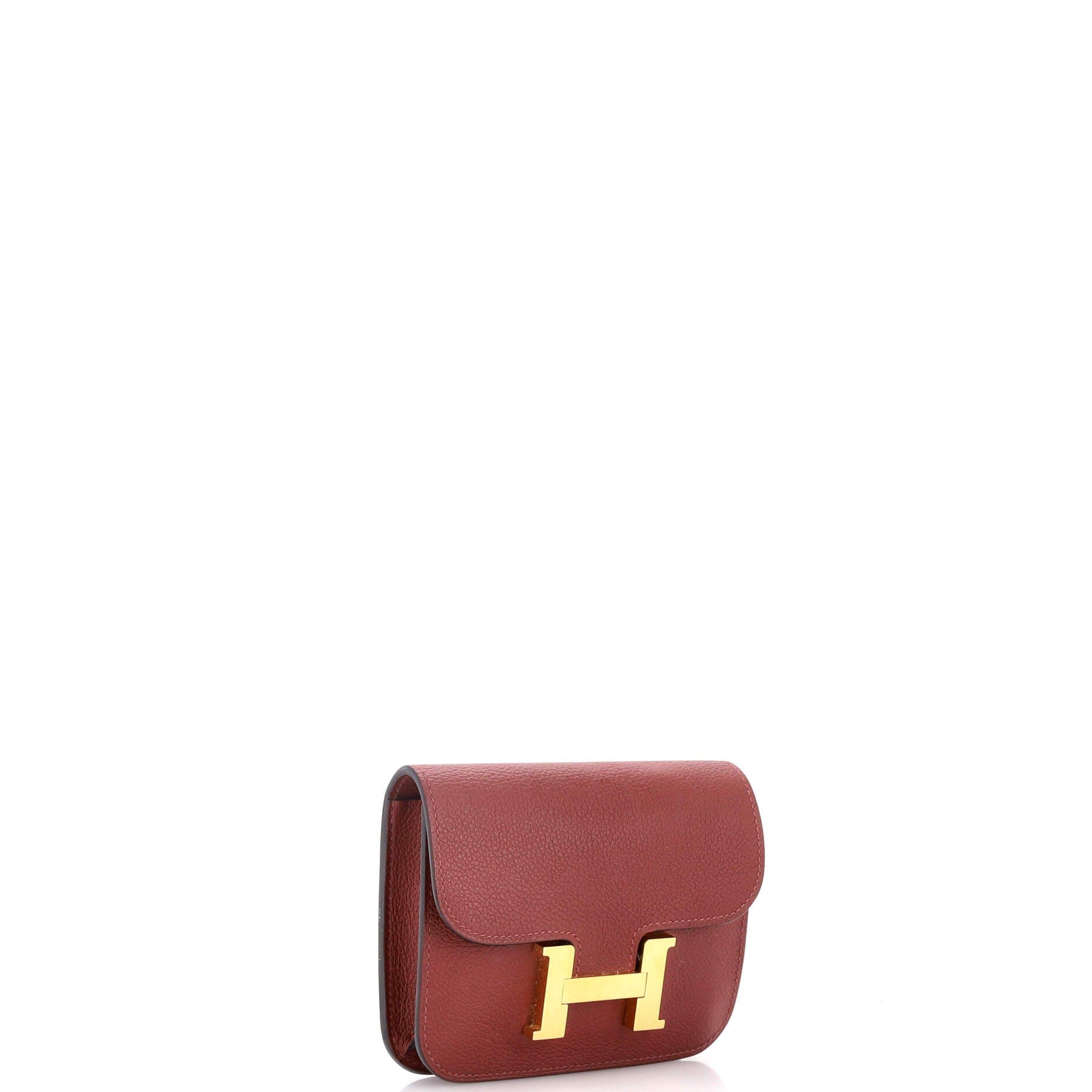Pre-Owned Hermes Constance Slim Wallet Evercolor, Alternate, color, 