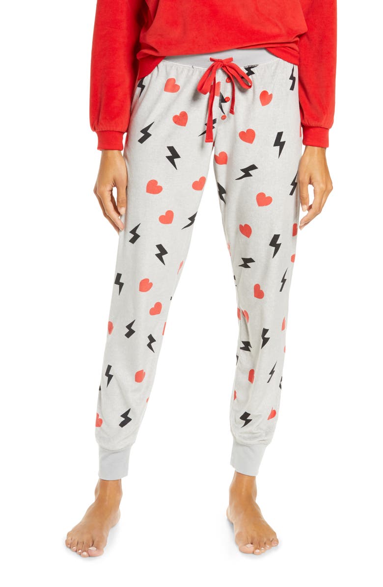 PJ Salvage Silky Velour Jam Pajama Pants, Main, color,