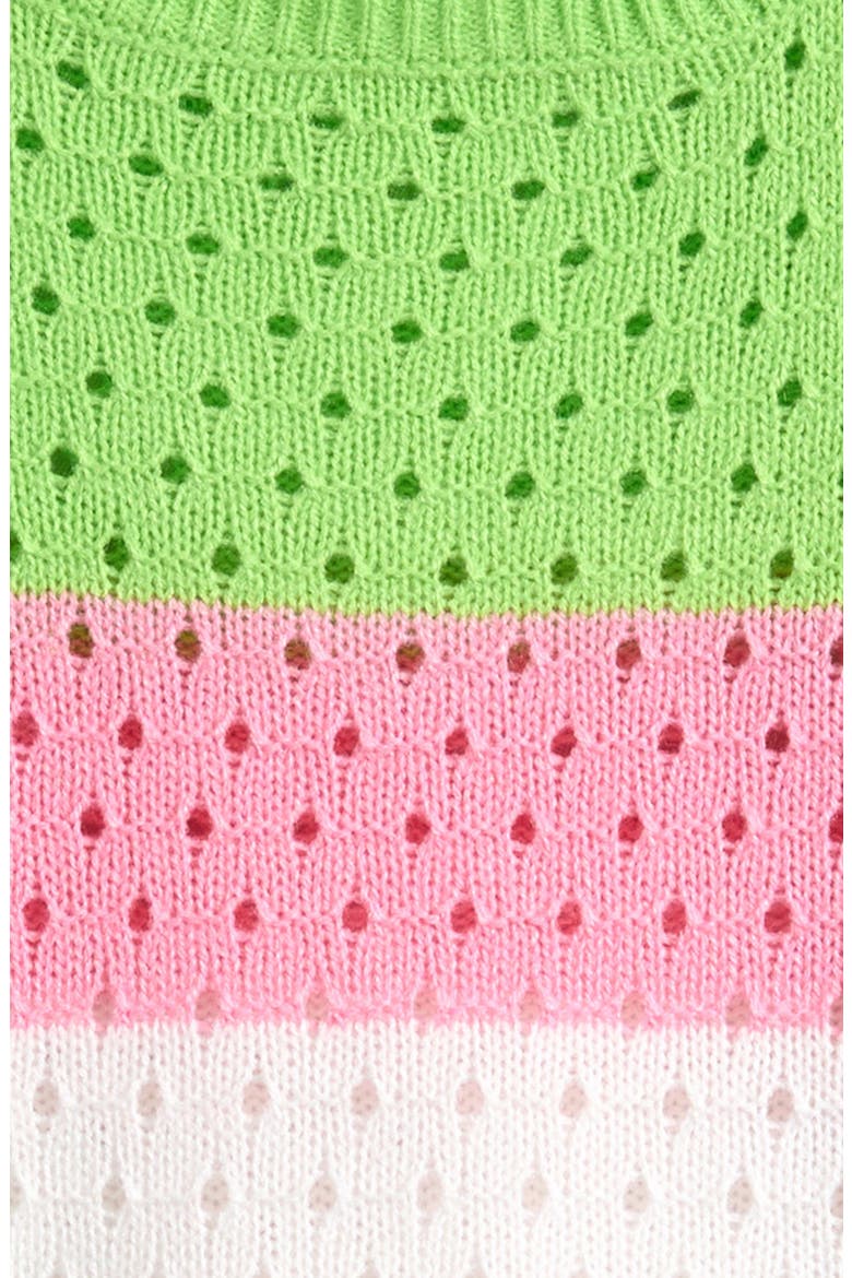 Kids' Stripe Pointelle Sweater, Alternate, color, MULTI