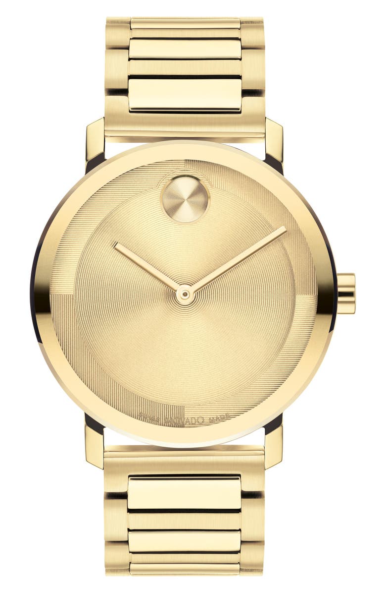 Movado Bold Evolution 2.0 Bracelet Watch, 40mm, Main, color, Gold Dial