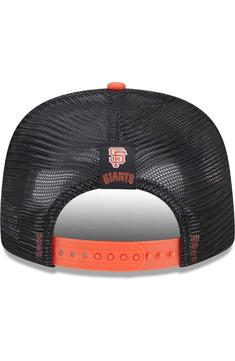 New Era Men's New Era Black San Francisco Giants Speed Golfer Trucker Snapback Hat, Alternate, color, Black
