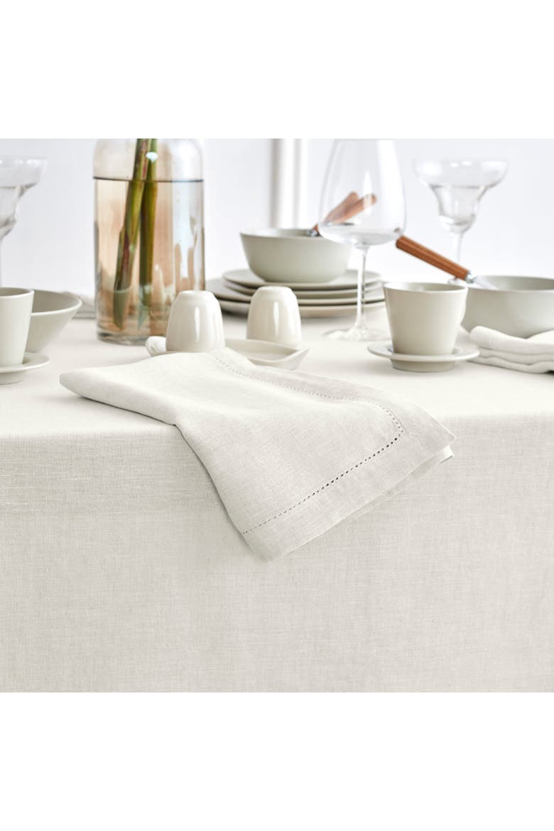Linen Tablecloth - Sonoma Hemstitch, Alternate, color, Light Flax