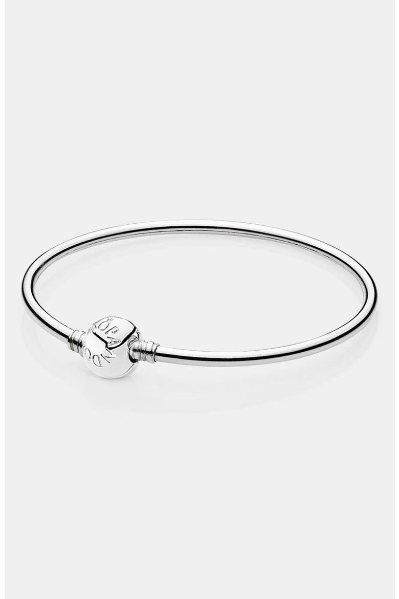 Charm Bangle Bracelet, Main, color, STERLING SILVER