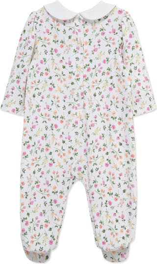 Scatter Floral Pima Cotton Footie