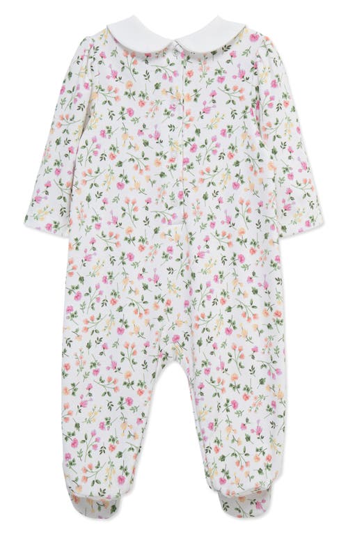Little Me Scatter Floral Pima Cotton Footie In Multi