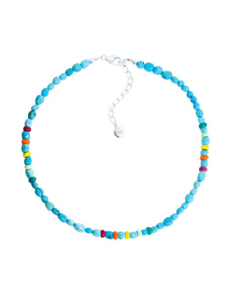 Turquoise Nuggets Sunrise Collar Necklace