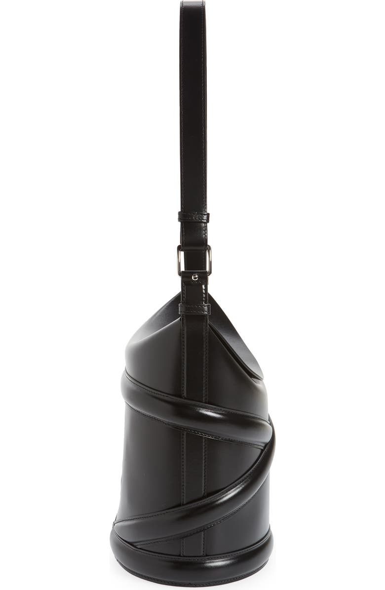 McQueen Alexander McQueen The Curve Leather Bag, Alternate, color,