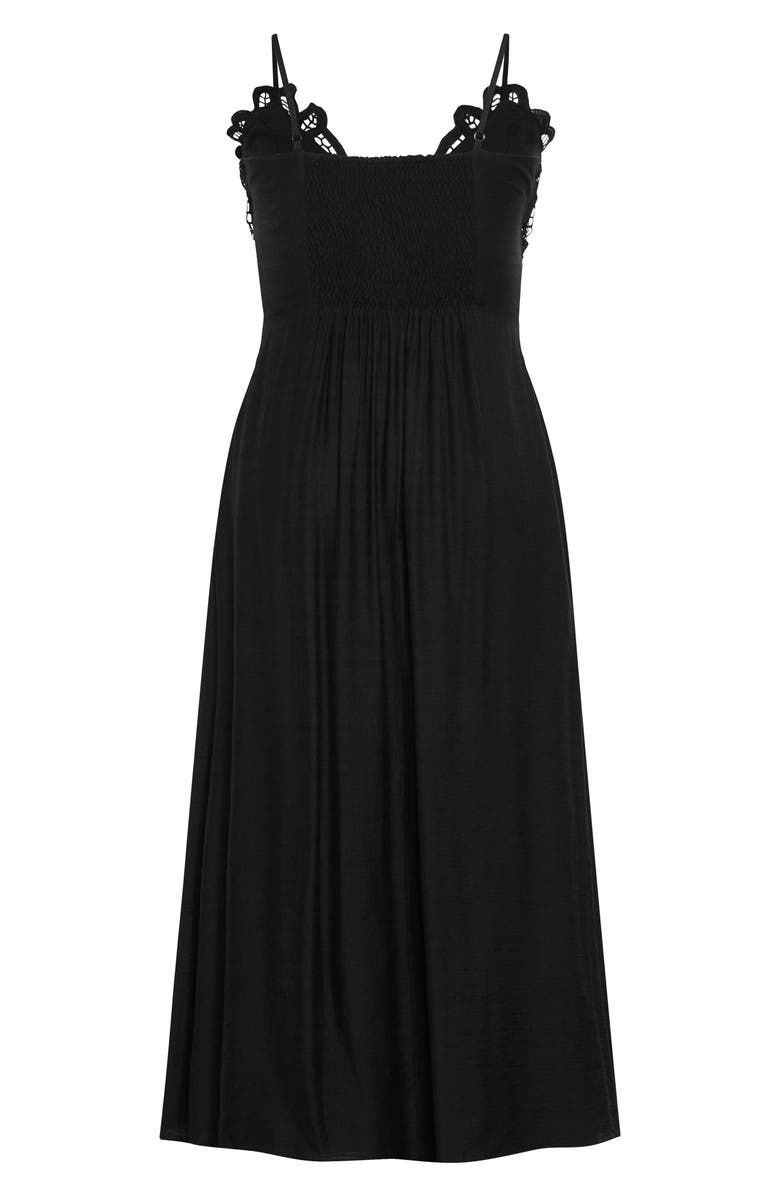 City Chic Martina Lace Trim Dress, Alternate, color,