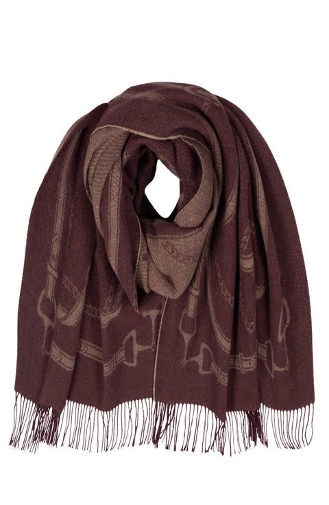 Belting Wool Blend Blanket Wrap