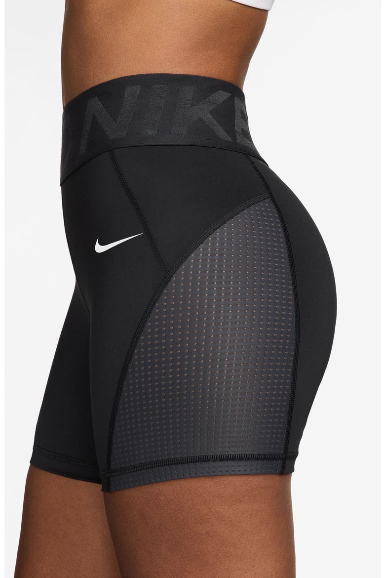 Dri-FIT High Waist Bike Shorts, Alternate, color, BLACK/ ANTHRACITE/ WHITE