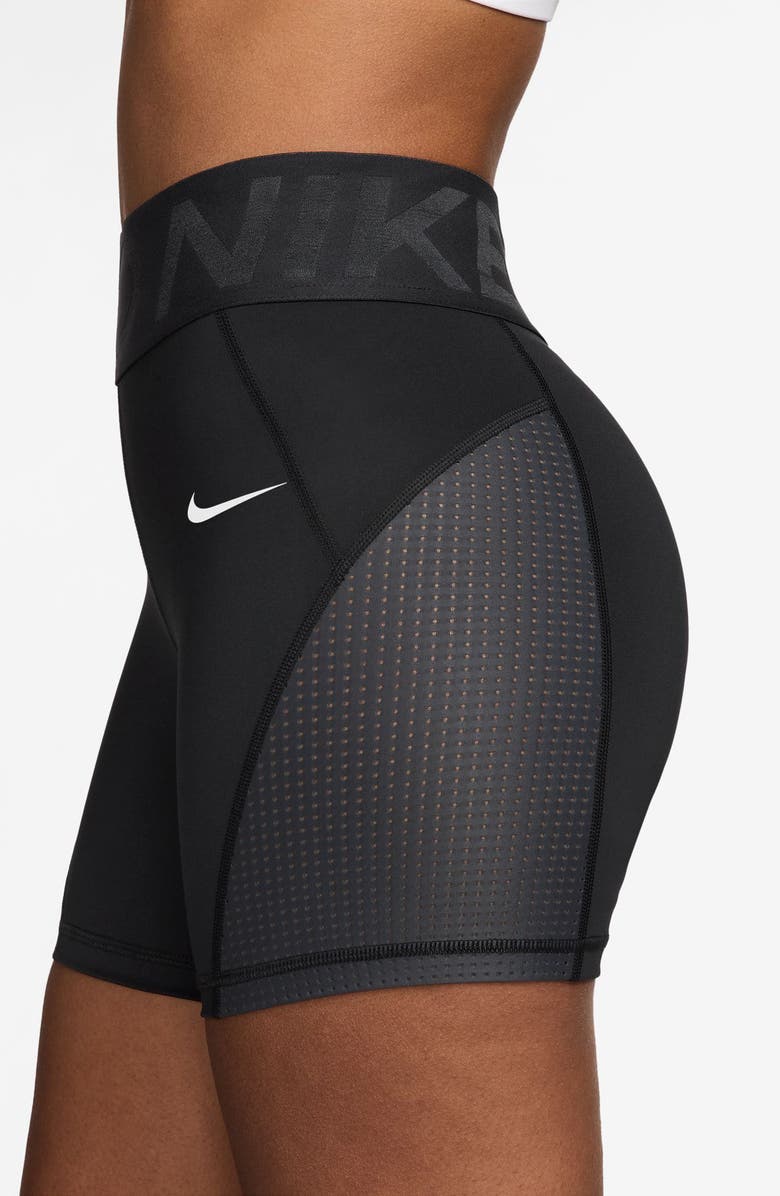 Nike Dri-FIT High Waist Bike Shorts, Alternate, color, Black/ Anthracite/ White