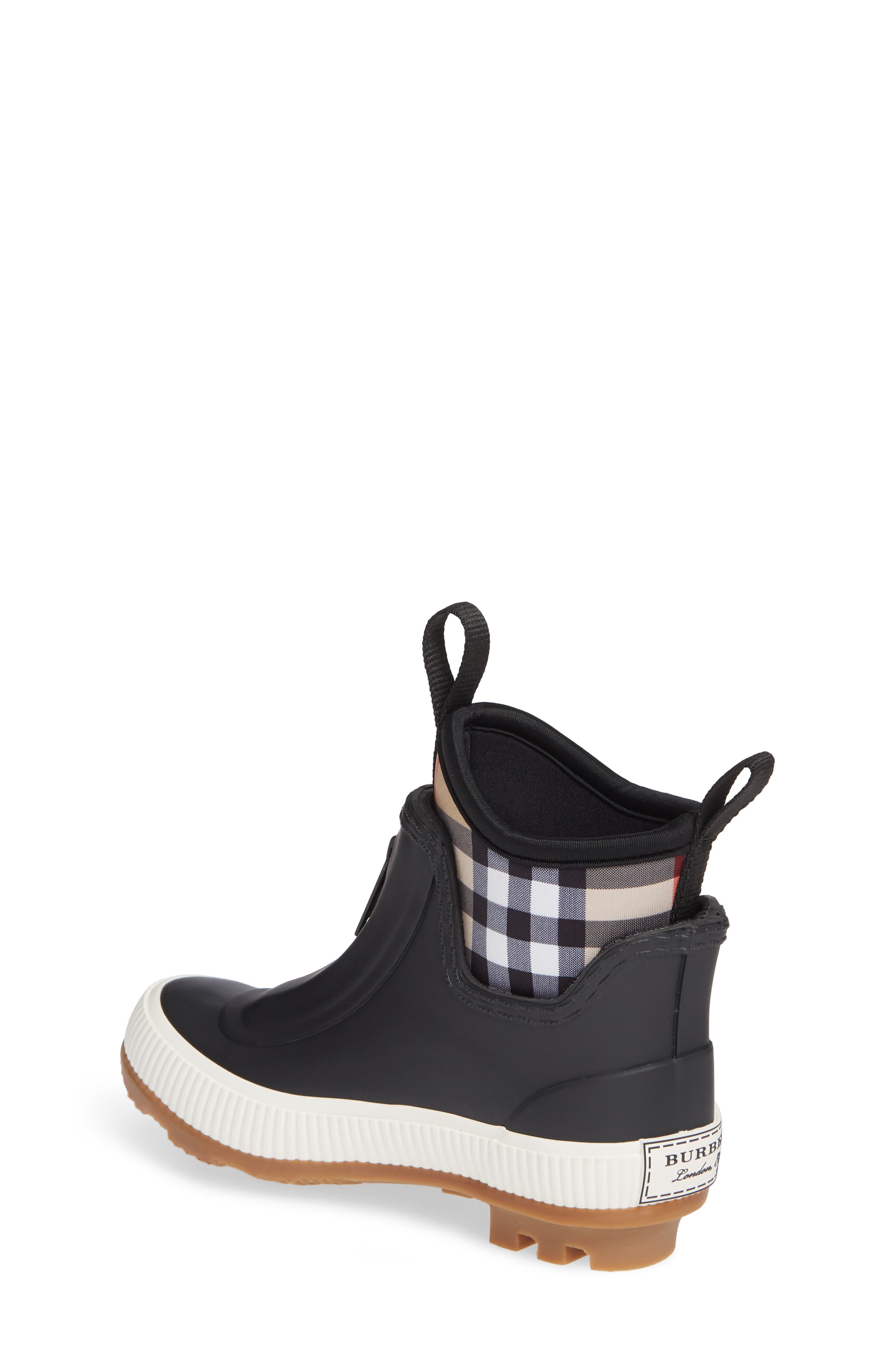 Burberry Flinton Waterproof Rain Boot, Alternate, color, 