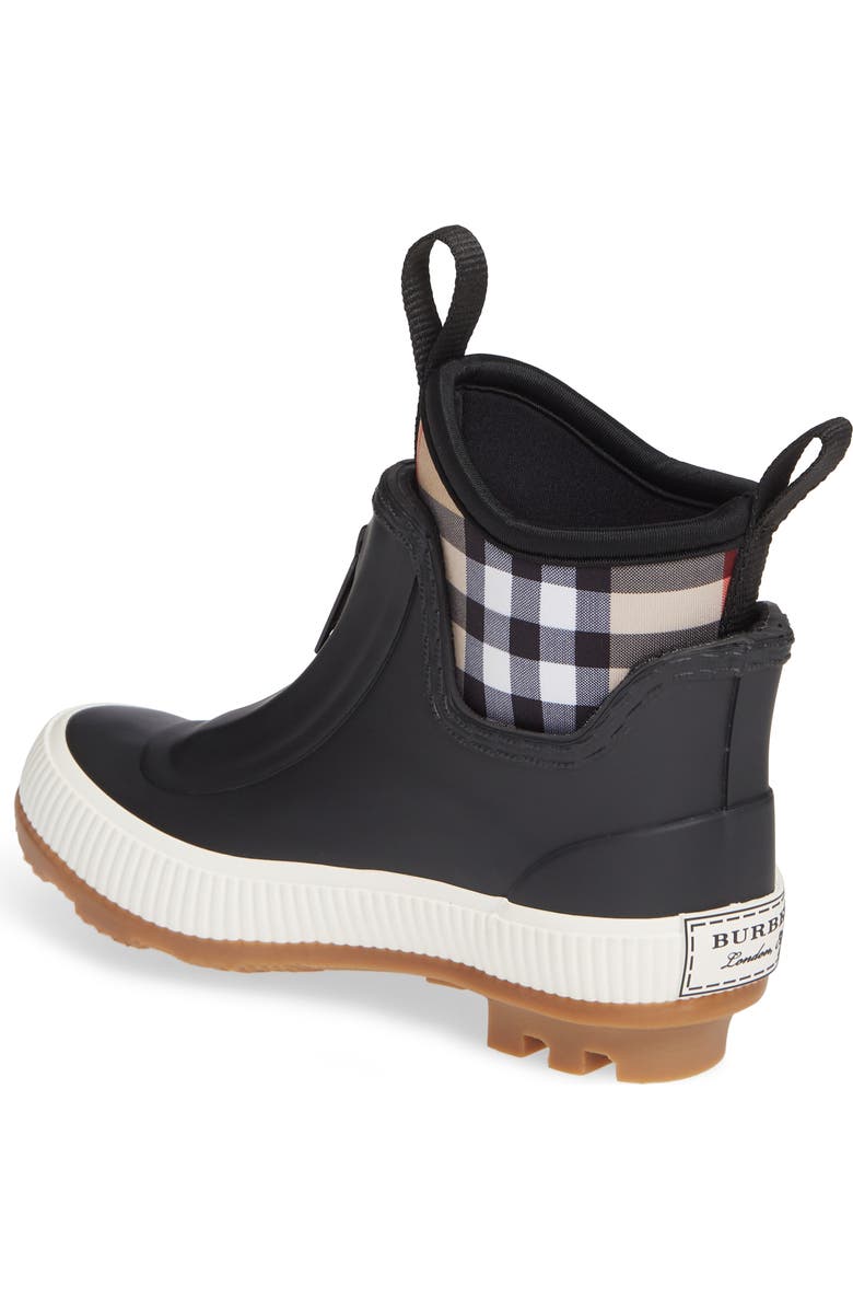 Burberry Flinton Waterproof Rain Boot, Alternate, color,