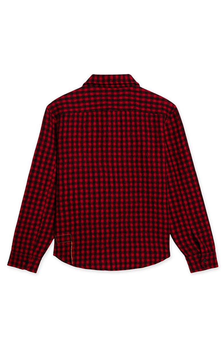 Fortela Anker Wool Check Shirt with Pockets, Alternate, color, Red