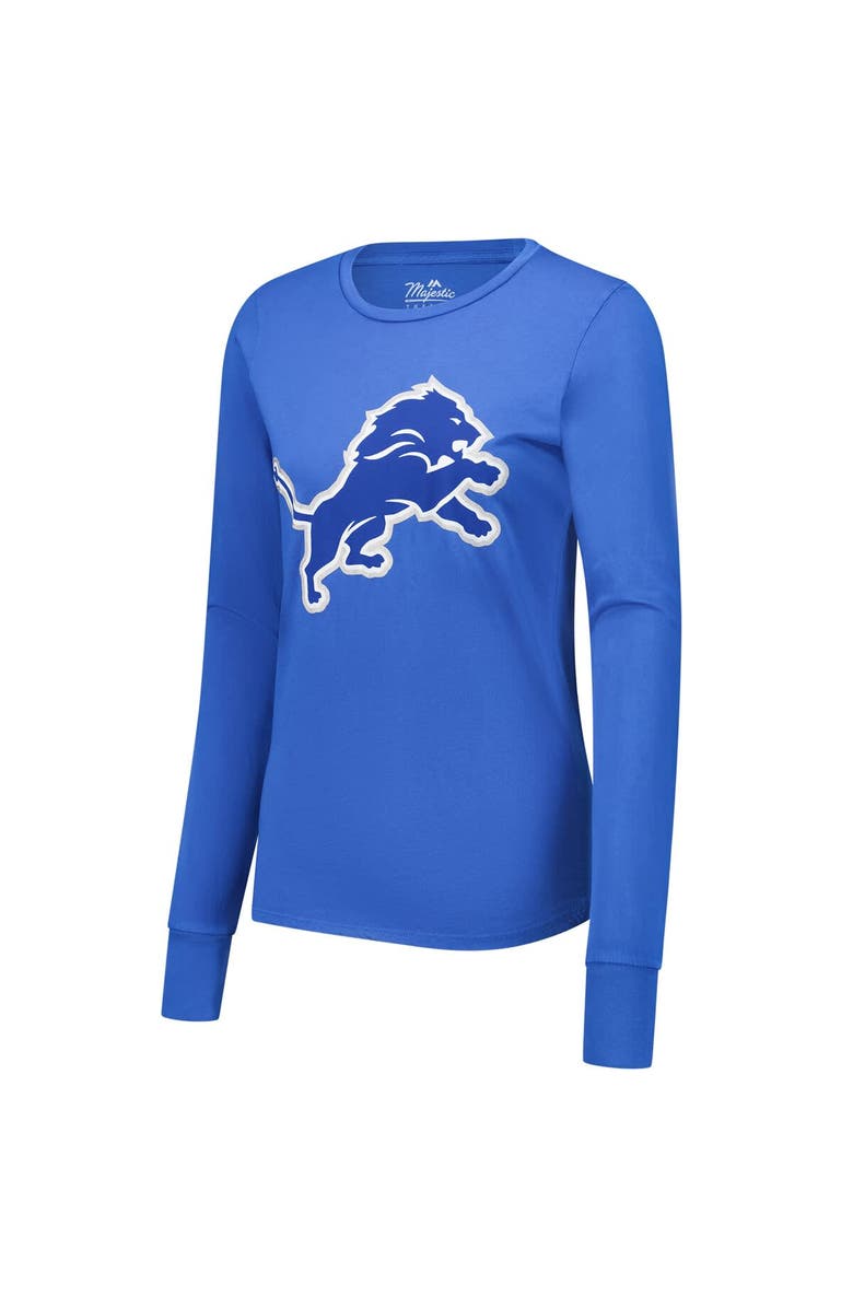 Majestic Threads Women's Majestic Threads Amon-Ra St. Brown Blue Detroit Lions Player Name & Number Long Sleeve T-Shirt, Alternate, color, Blue