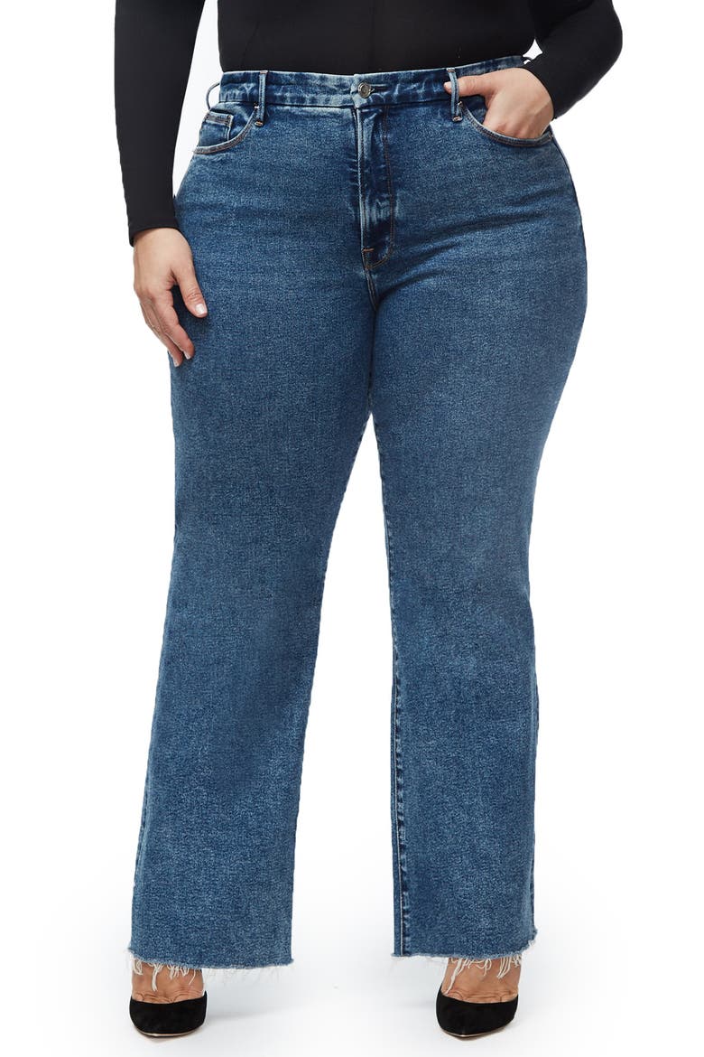 Good Flare Fray Hem Jeans, Alternate, color, BLUE294