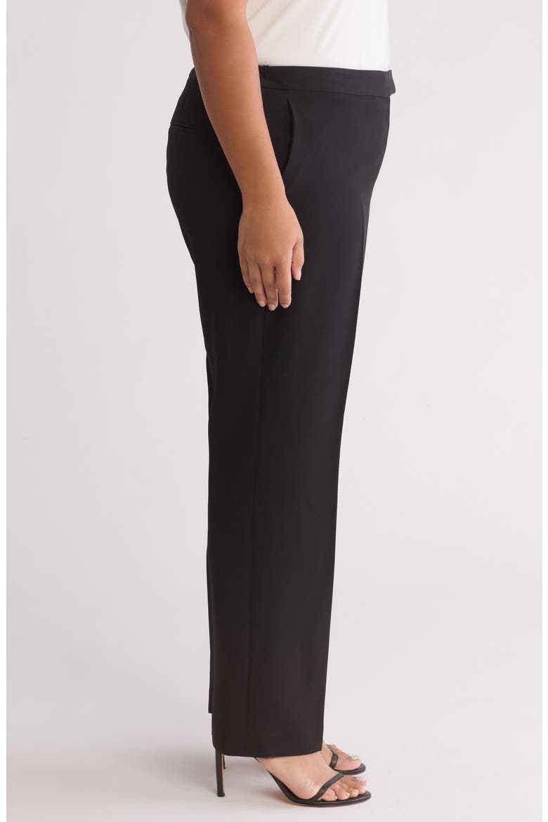 Tab Front Trouser Pants, Alternate, color, BLACK