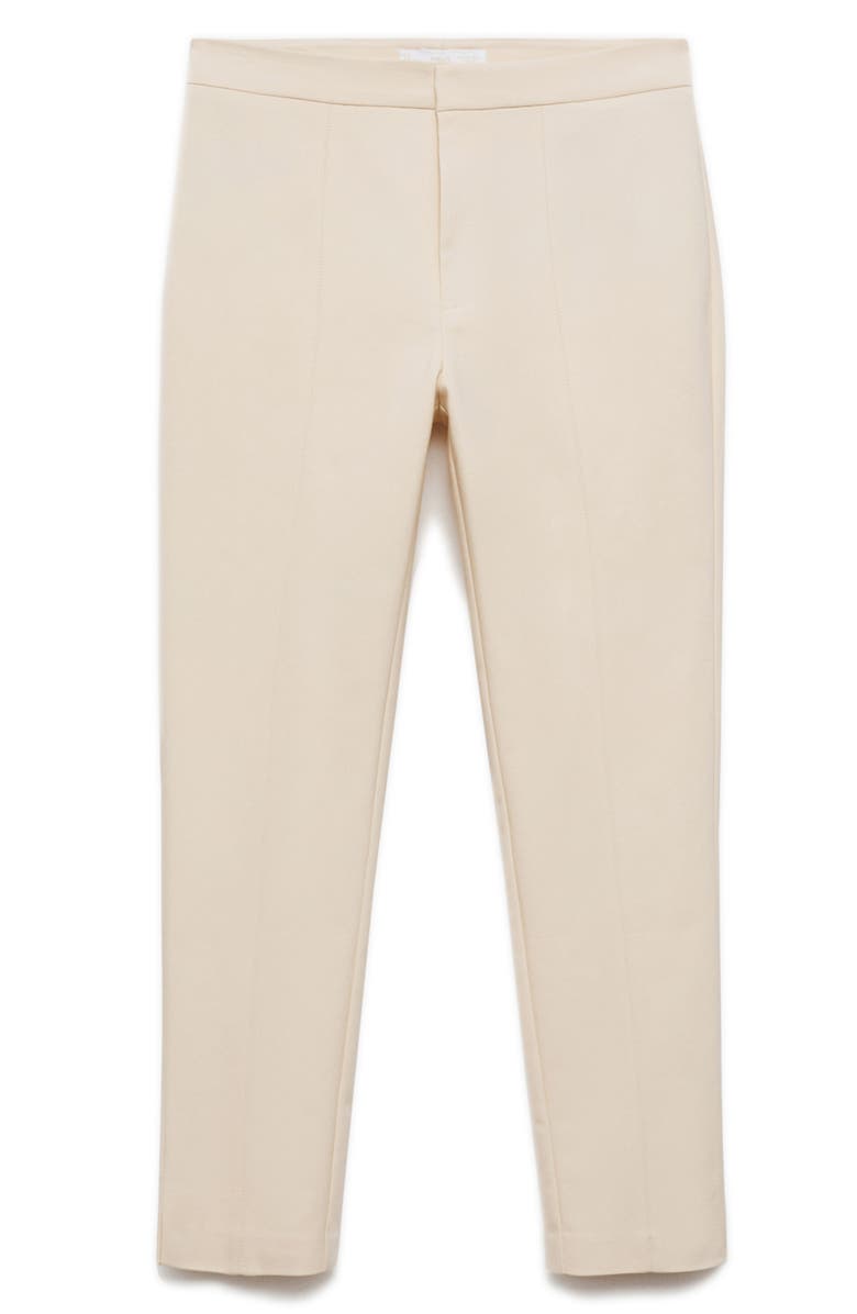 MANGO Crop Skinny Pants, Alternate, color, Ecru