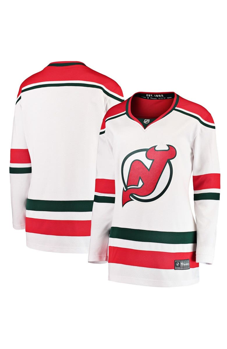 FANATICS Women's Fanatics Branded White New Jersey Devils 2022/23 Heritage Premier Breakaway Jersey, Main, color, White