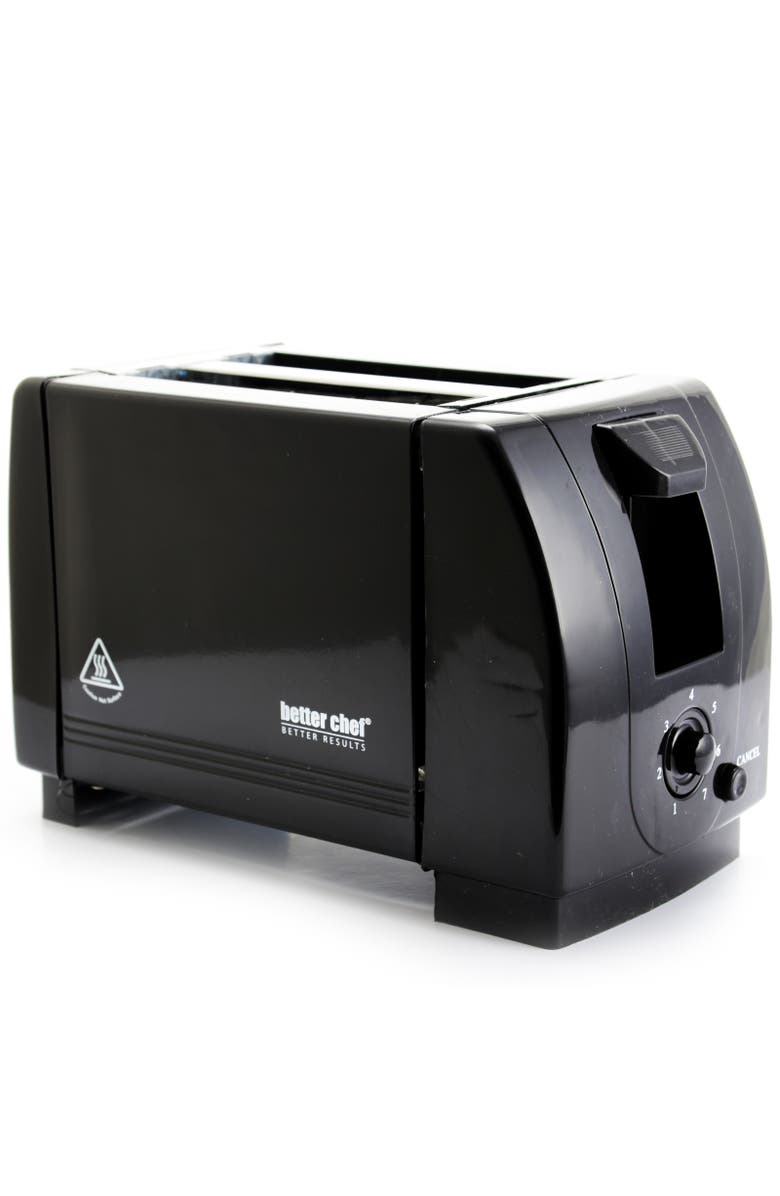 Better Chef 2-Slice Black Toaster, Main, color, Black