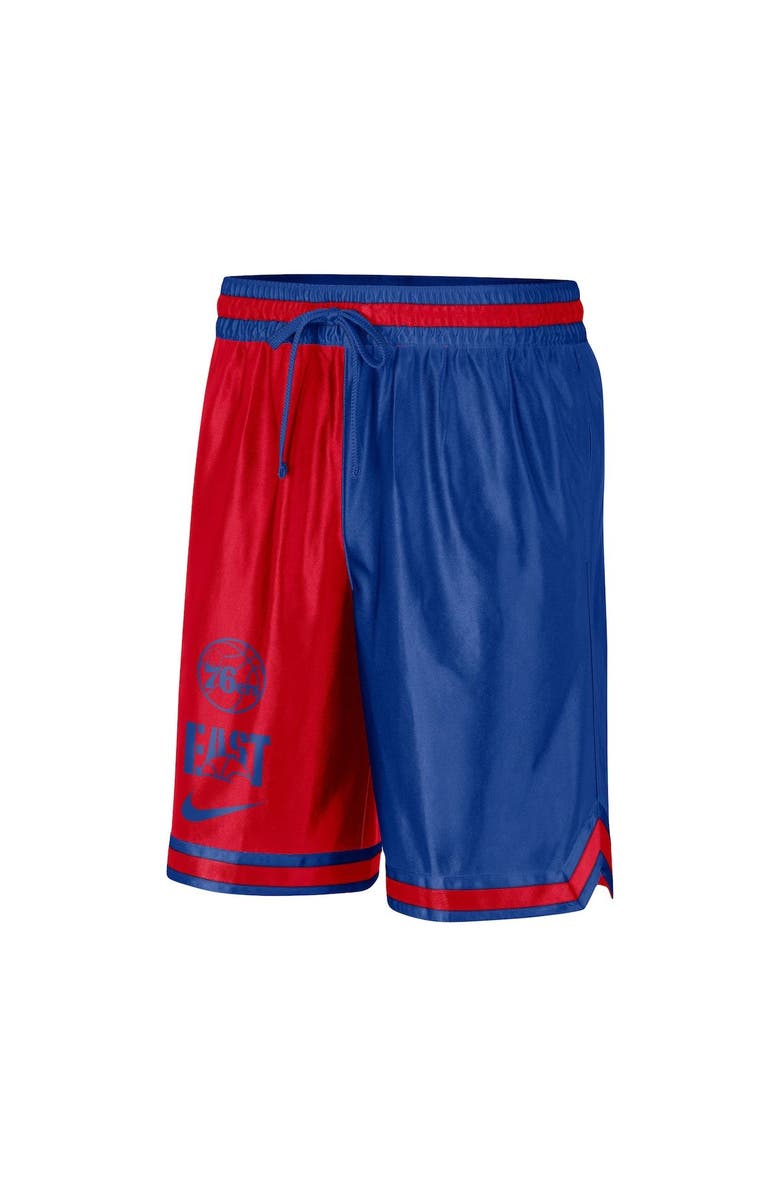 Nike Men's Nike Royal/Red Philadelphia 76ers Courtside Versus Force Split DNA Performance Shorts, Alternate, color, Royal