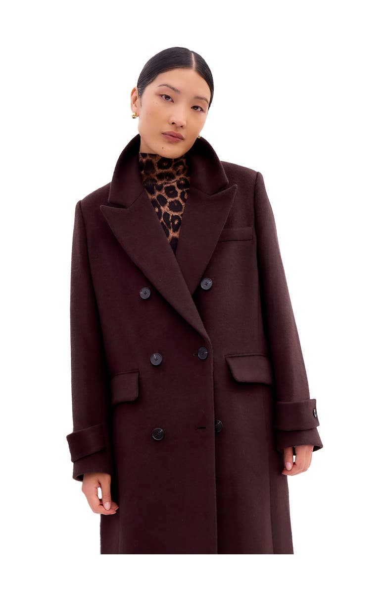 Ro&Zo Wool Blend Oversized Coat, Alternate, color, Brown