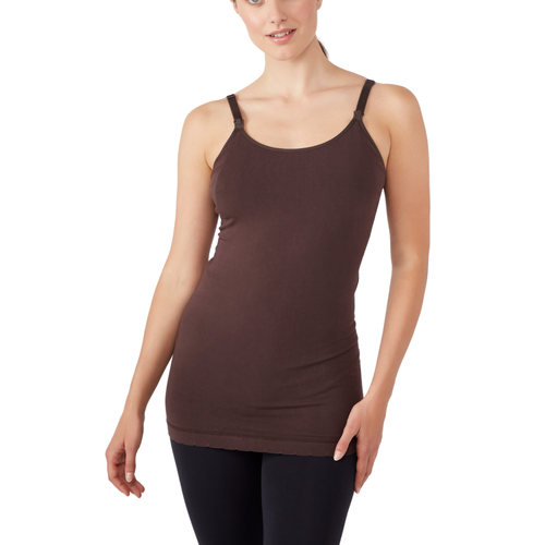Modern Eternity Maternity Modern Eternity Hannah Yoga Nursing Tank In Brown