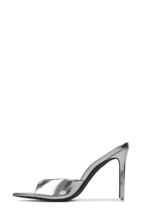 Black Suede Studio Brea Pointed Toe Sandal In Silver