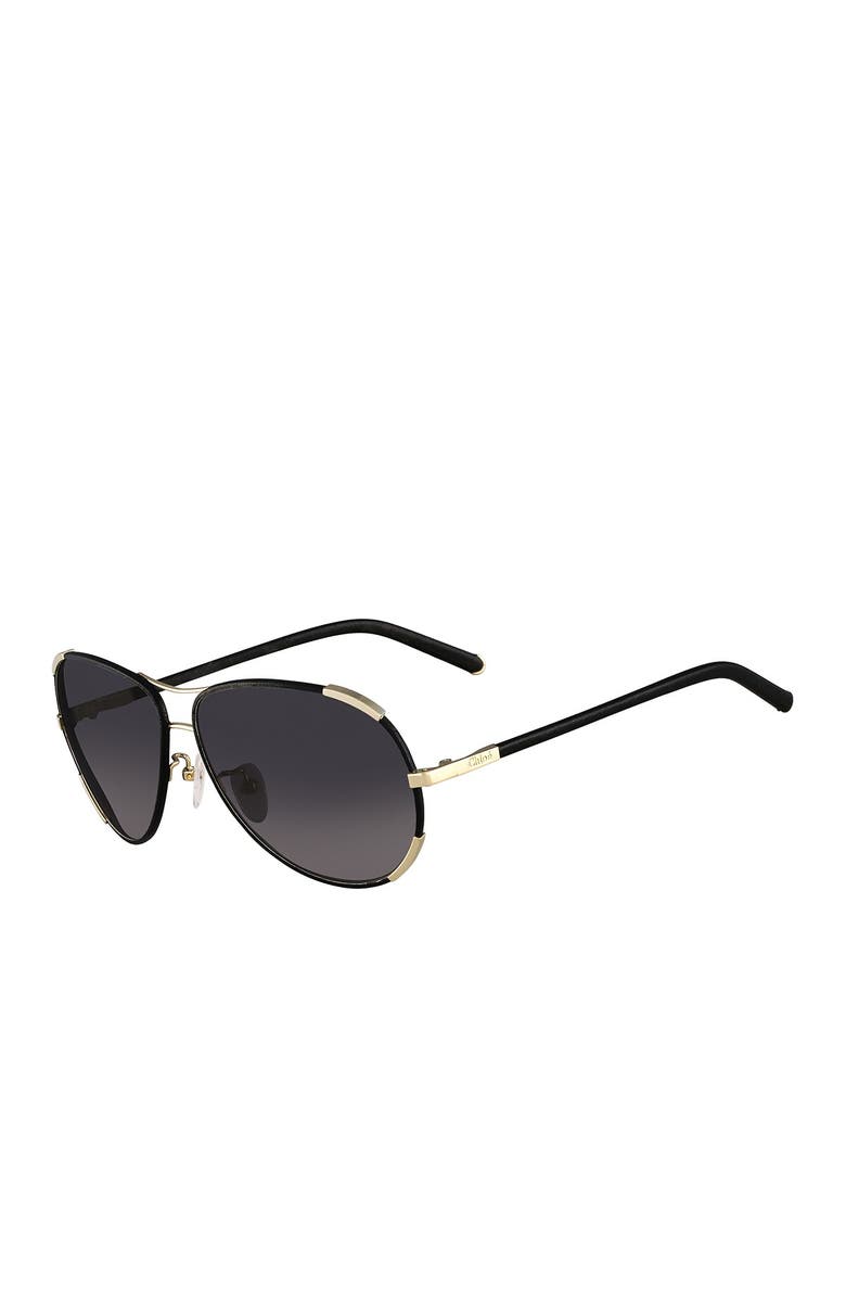 Chloé 60mm Aviator Sunglasses, Alternate, color,