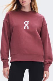 On Club Crewneck Cotton Blend Sweatshirt