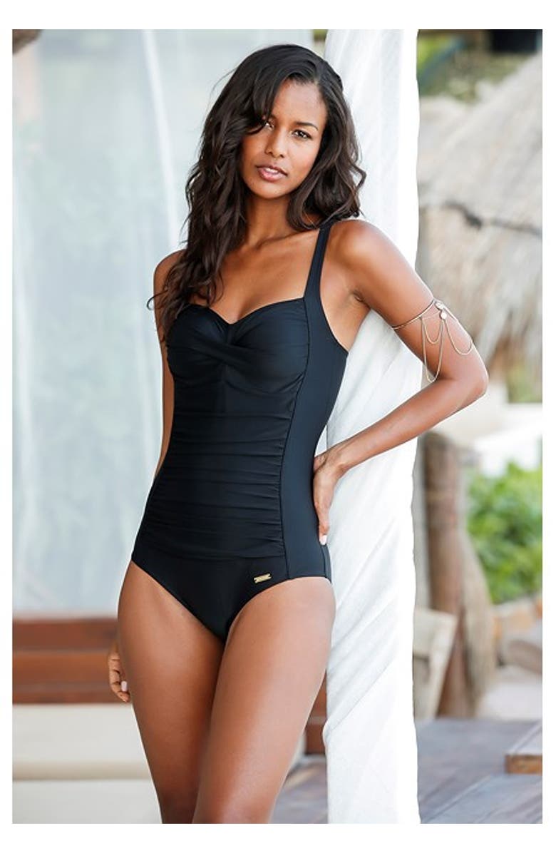 LASCANA Shaping One Piece, Alternate, color, Black