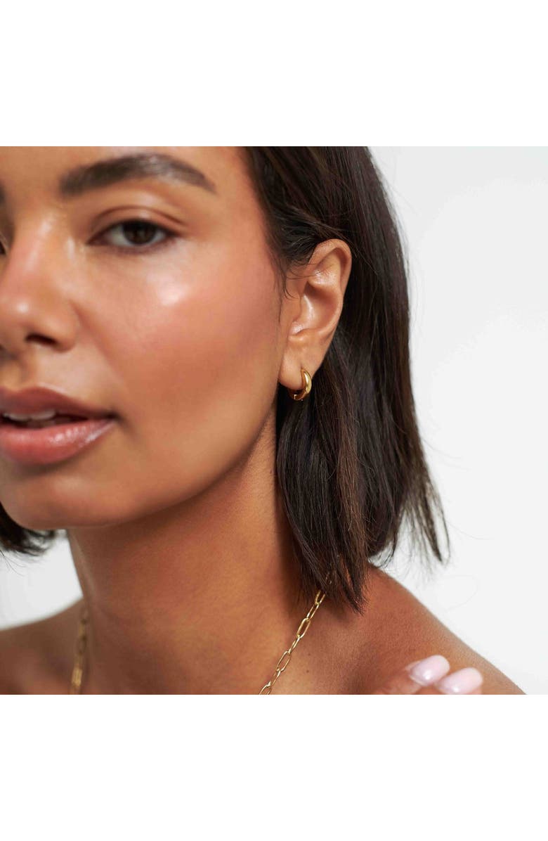 D.LOUISE Mini Clicker Hoop Earrings, Alternate, color, Gold