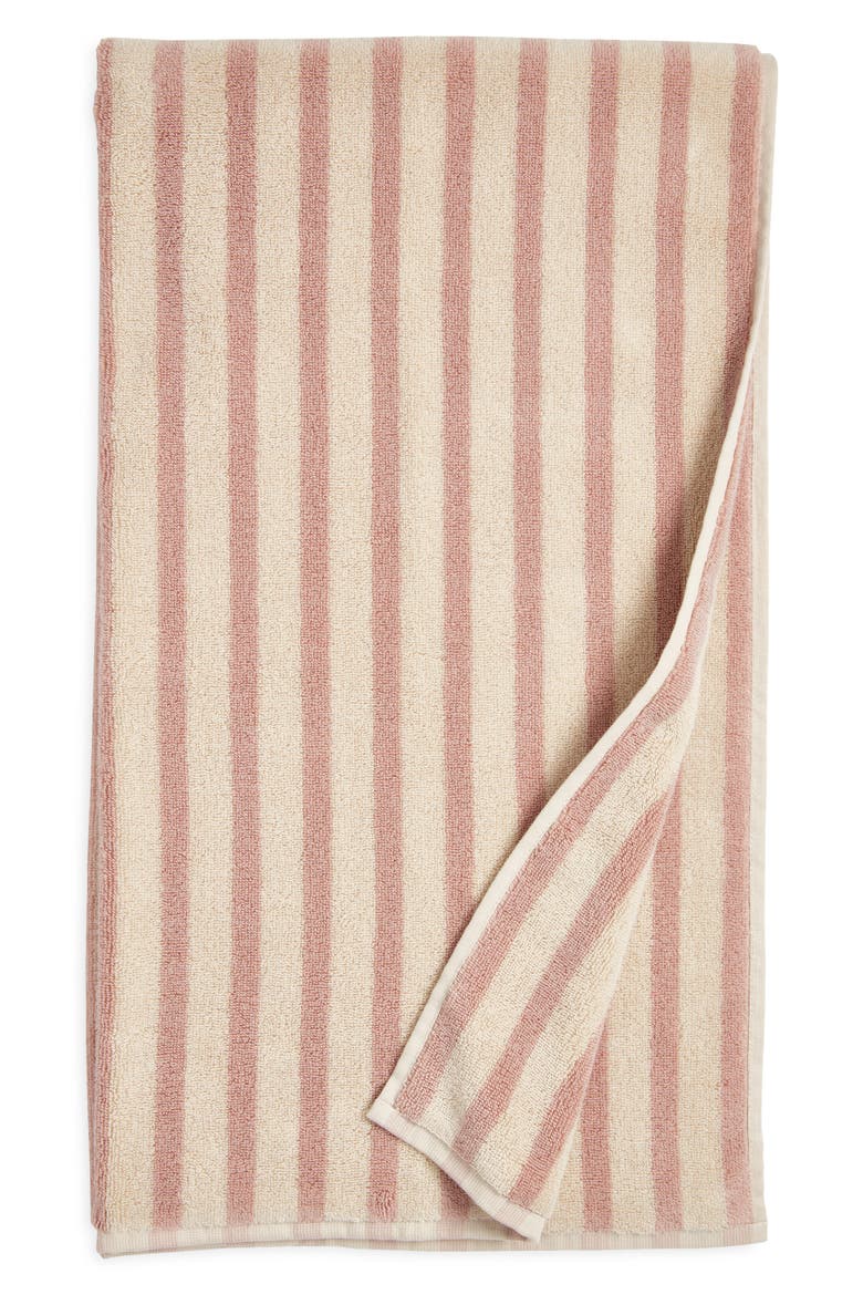Hydrocotton Stripe Bath Towel, Main, color, BEIGE OATMEAL MULTI