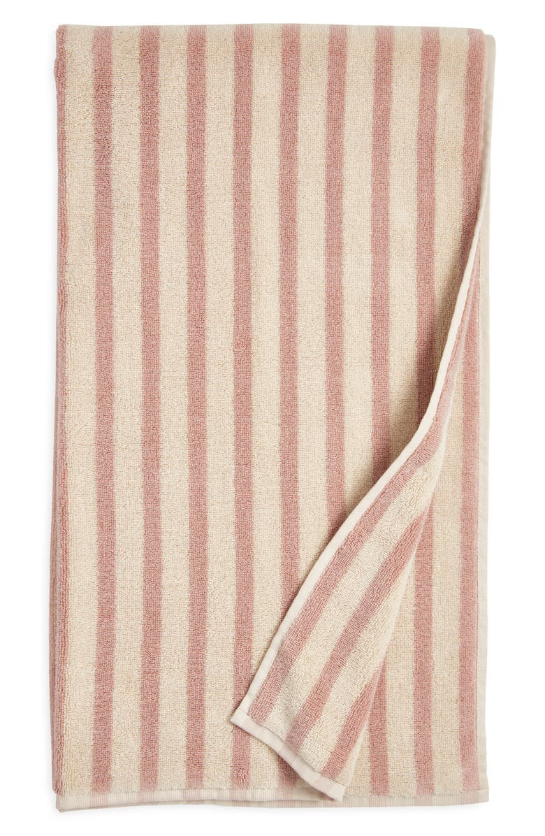 Nordstrom Hydrocotton Stripe Bath Towel, Main, color, Beige Oatmeal Multi