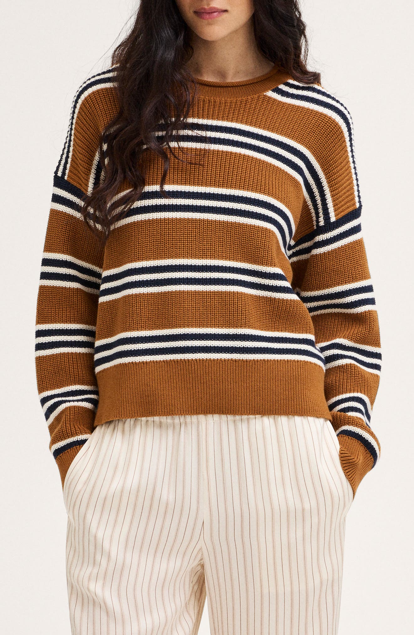 selected ACORN AND NAVY TRIO STRIPE