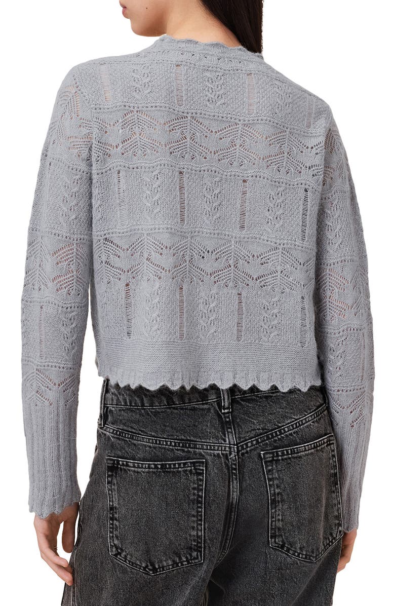 AllSaints Vanessa Wool & Alpaca Blend Cardigan, Alternate, color, Grey