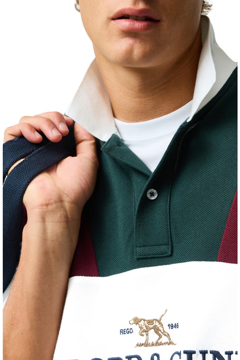Heathridge Original Fit Colorblock Cotton Piqué Polo, Alternate, color, ECLIPSE
