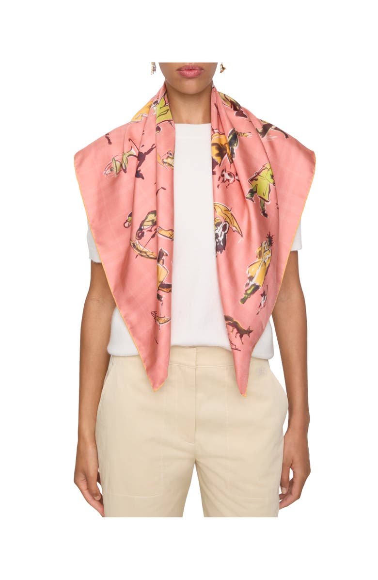 Burberry Paws on Parade Silk Scarf, Alternate, color, Confetti