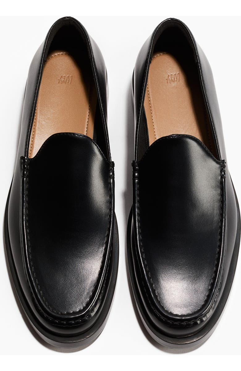H&M Moccasin-seam Loafers, Alternate, color, Black