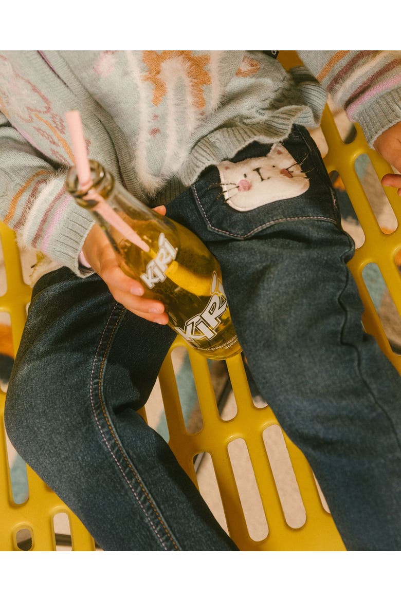 Baby Girl's Cat Jeans Dark Denim, Alternate, color, Navy Denim