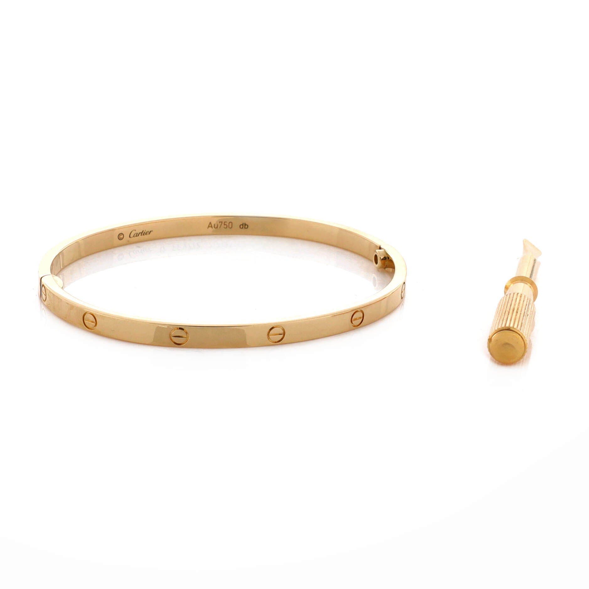 Love Bracelet 18K Yellow Gold Small, Alternate, color, Metallic Gold