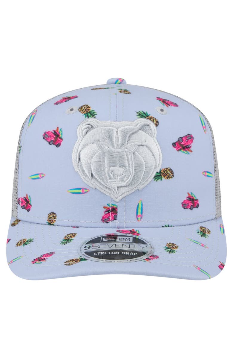 New Era Men's New Era Light Blue/Gray Memphis Grizzlies Adventure Aloha Pattern 9SEVENTY Stretch-Snap Hat, Alternate, color, Light Blue