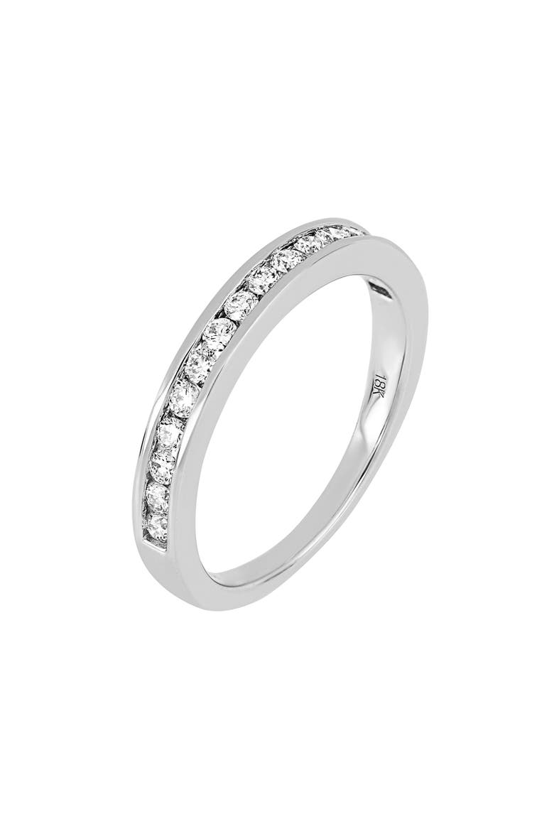 Varda Channel Set Diamond Stack Ring (Nordstrom Exclusive), Main, color, 18K WHITE GOLD